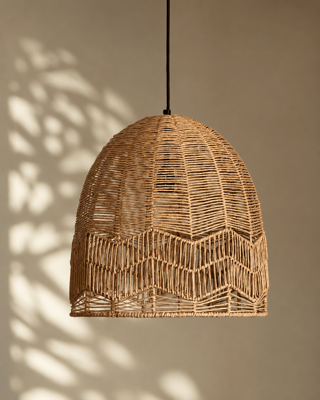 Flax Handwoven Wicker Pendant Lampshade