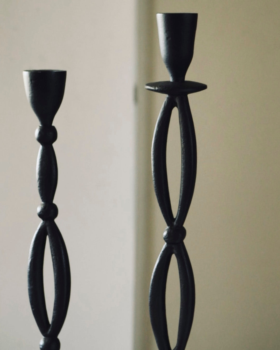 Sleek Long Candle Holders Set of 2