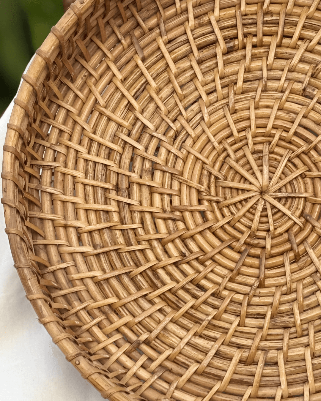 Round Cane Trays