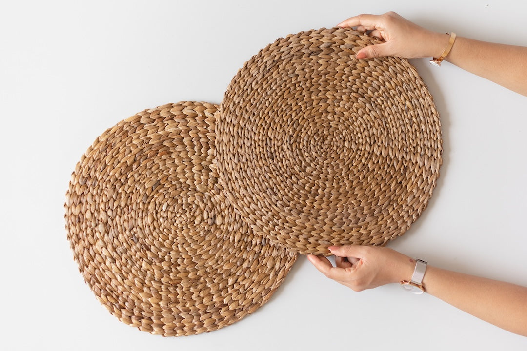 Wicker Placemats Set - Arrow Weave
