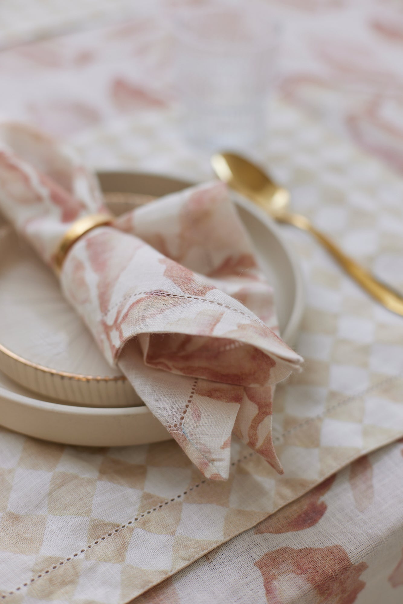 Cascade Blush Table Napkins | Set of 2