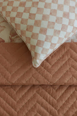 Chevron Blush Quilted Bedding Set