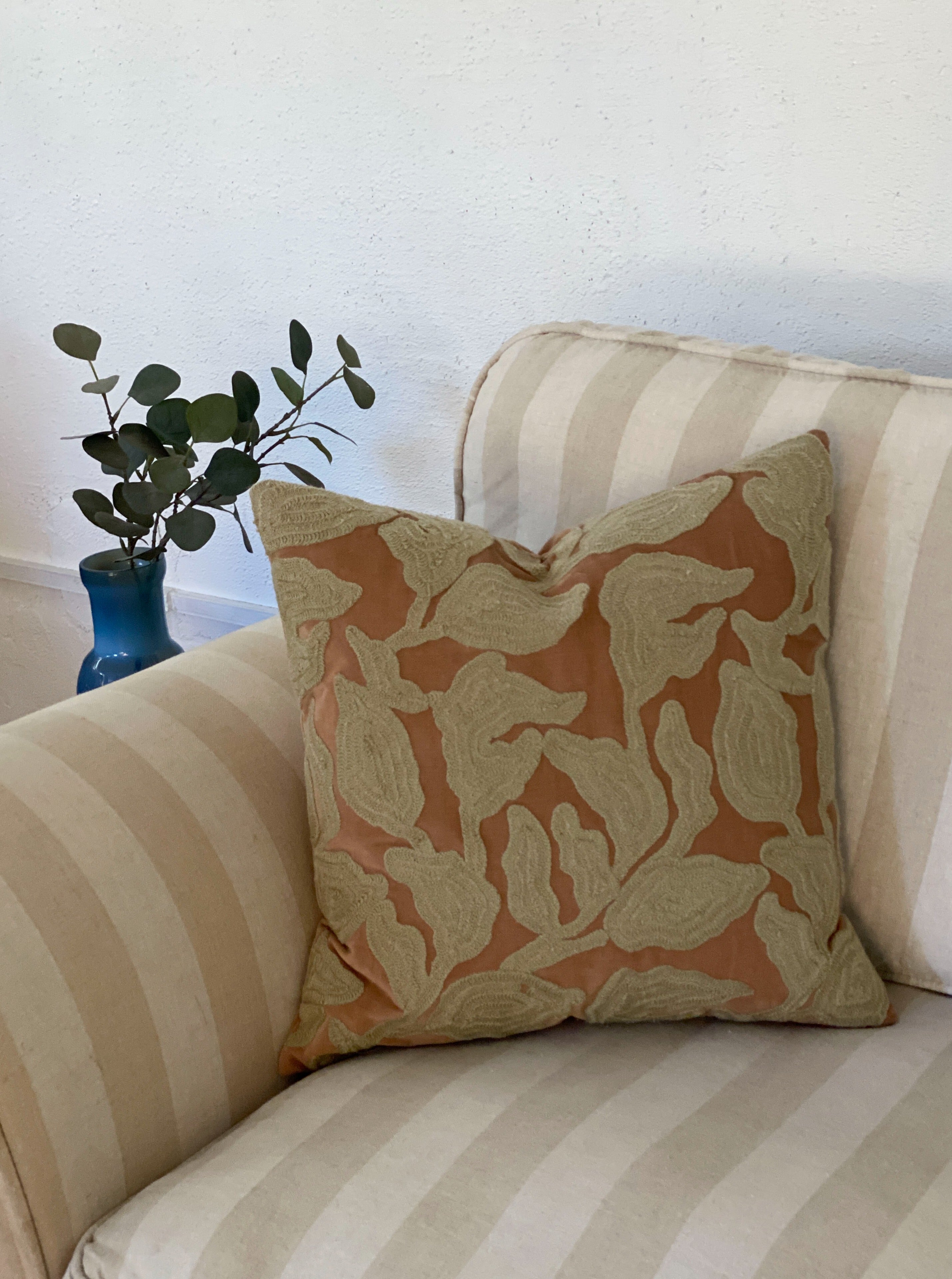 Cascade Embroidered Spice Cushion Cover