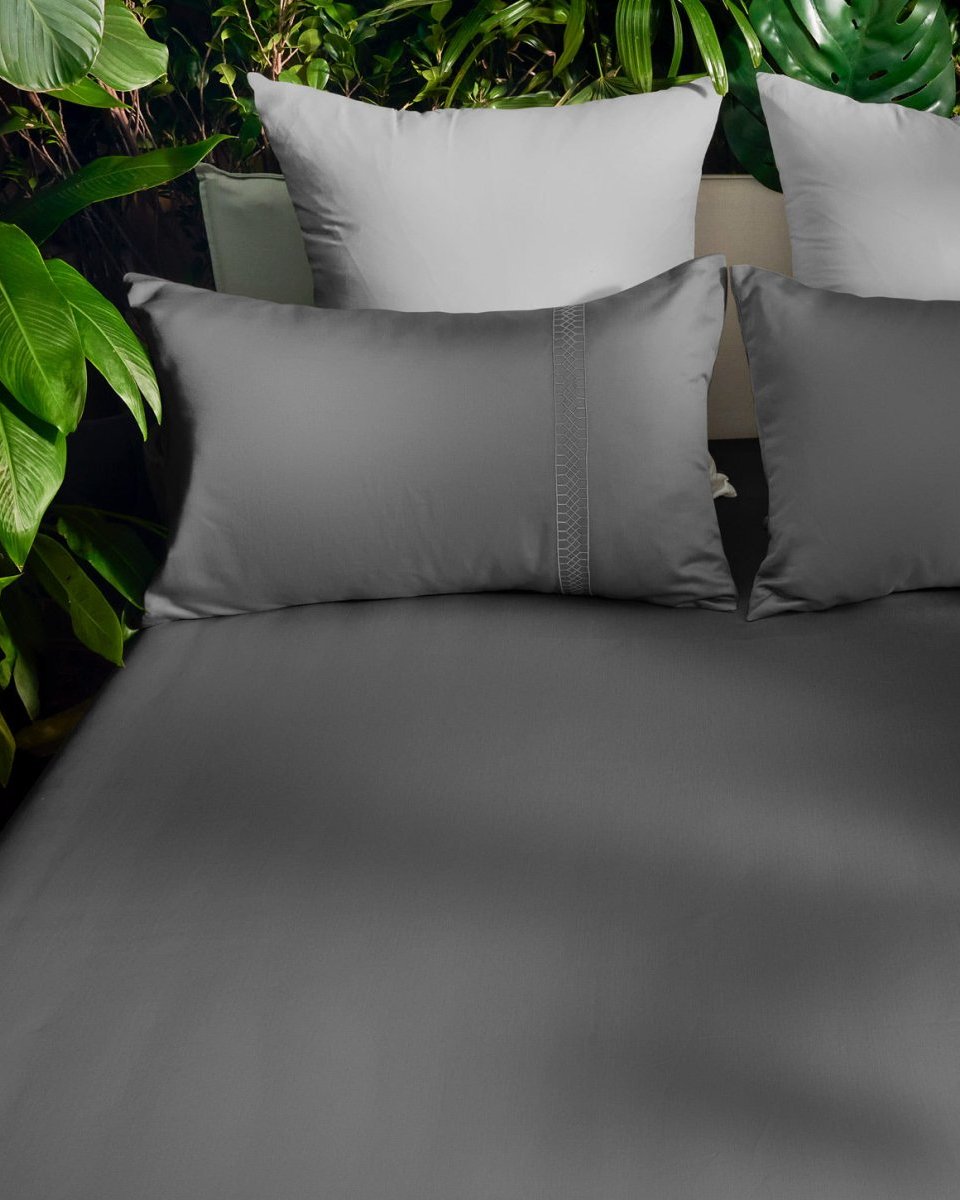 Ash Satin Bedsheet Set