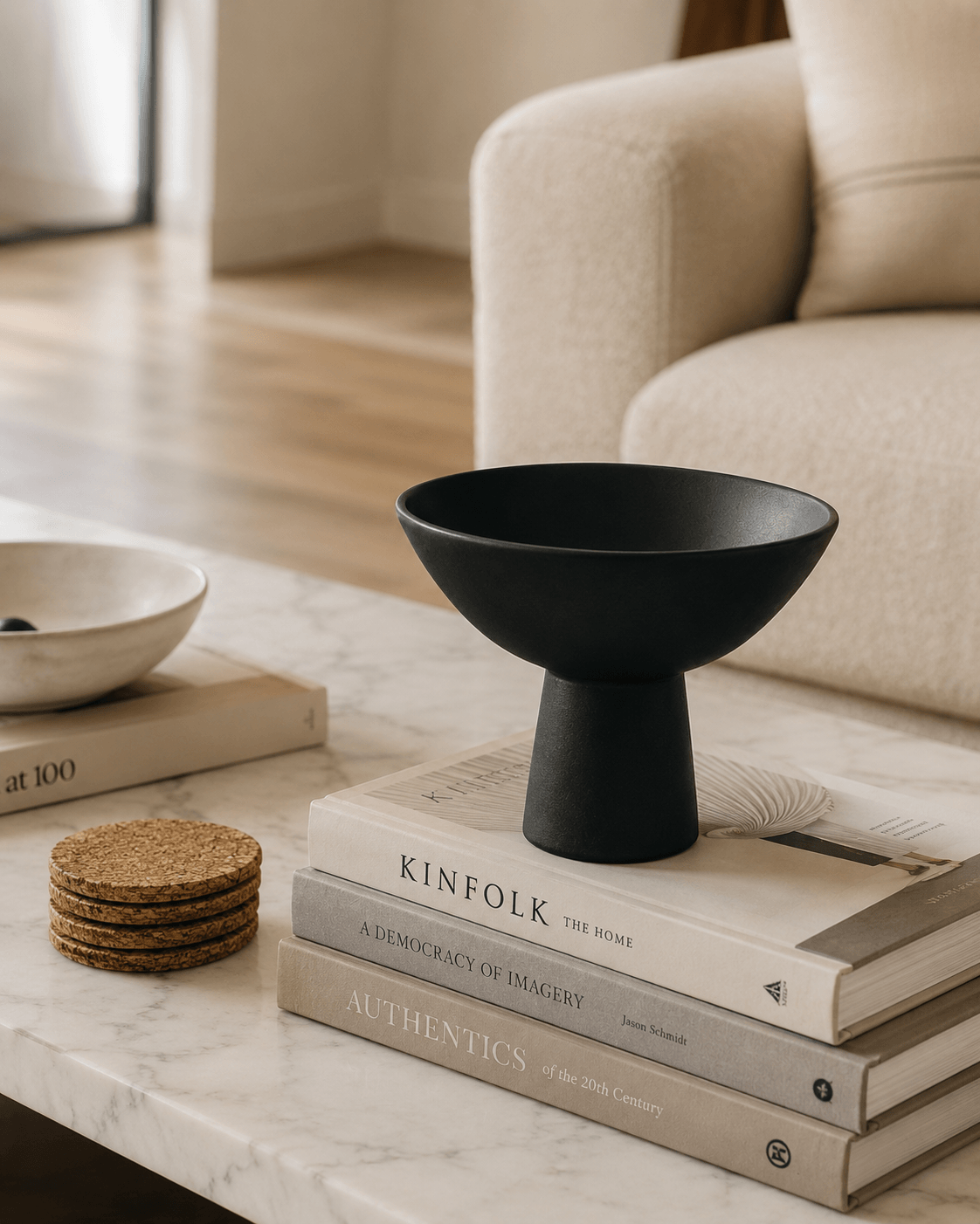 Aster Ceramic Vase Black