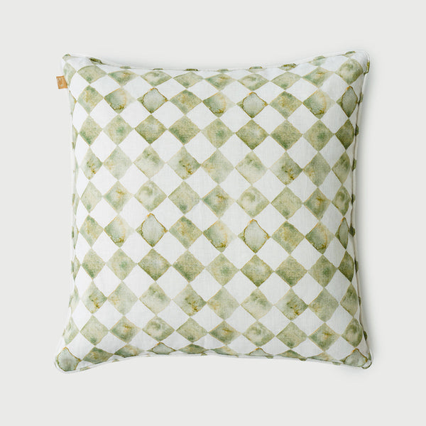 Checker Green Cushion Cover