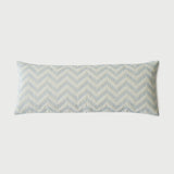 Chevron Blue Lumbar Cushion Cover