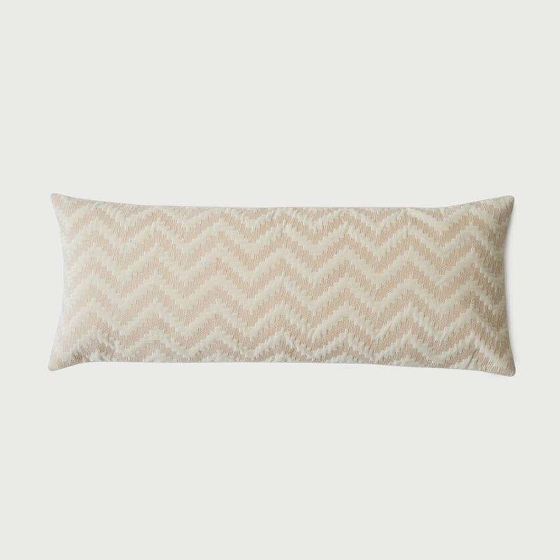 Chevron Blush Lumbar Cushion Cover