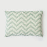 Chevron Green Oblong Cushion Cover