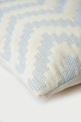 Chevron Blue Oblong Cushion Cover