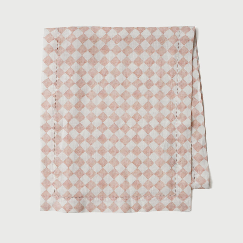 Checker Blush Table Runner