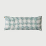 Checker Blue Lumbar Cushion Cover