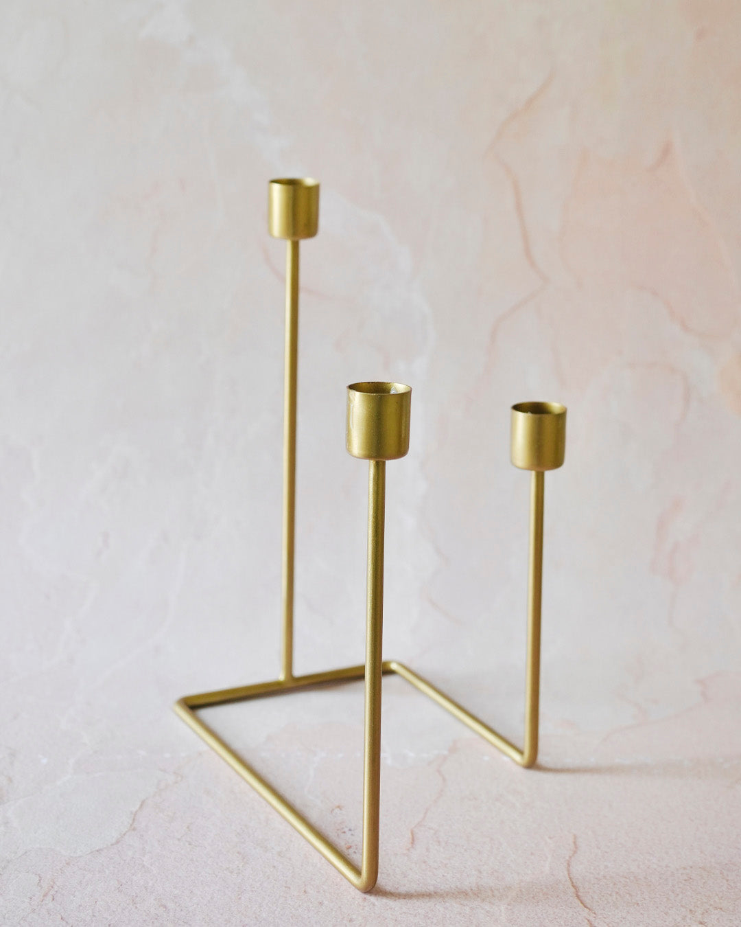 Golden Stem Candle Holder