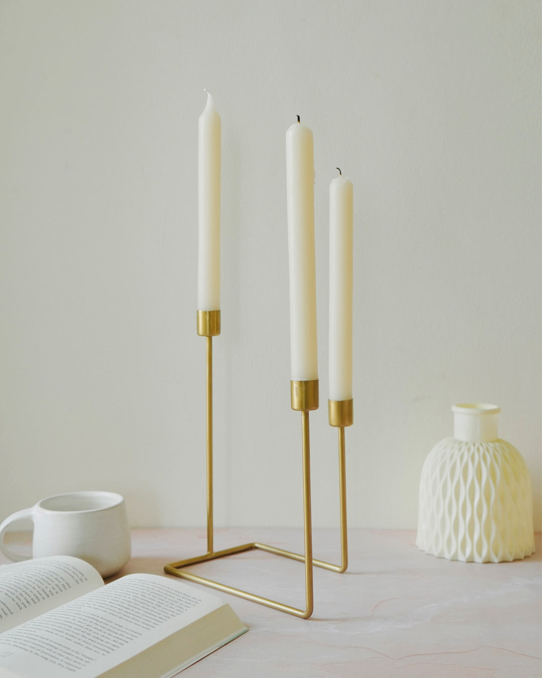 Golden Stem Candle Holder