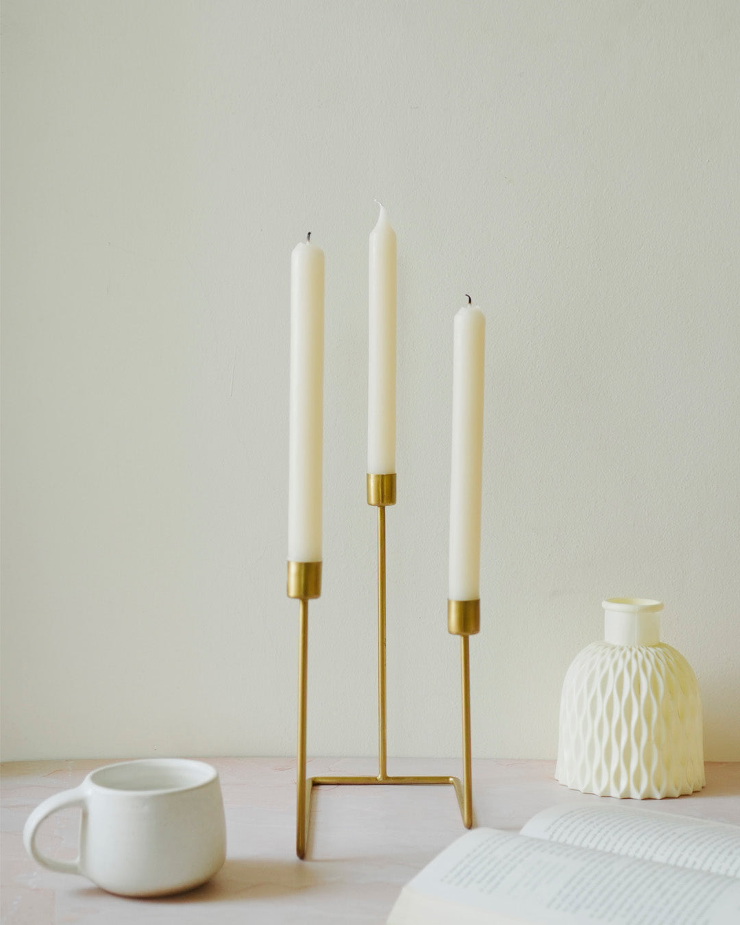 Golden Stem Candle Holder