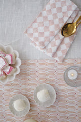 Checker Blush Table Napkins | Set of 2