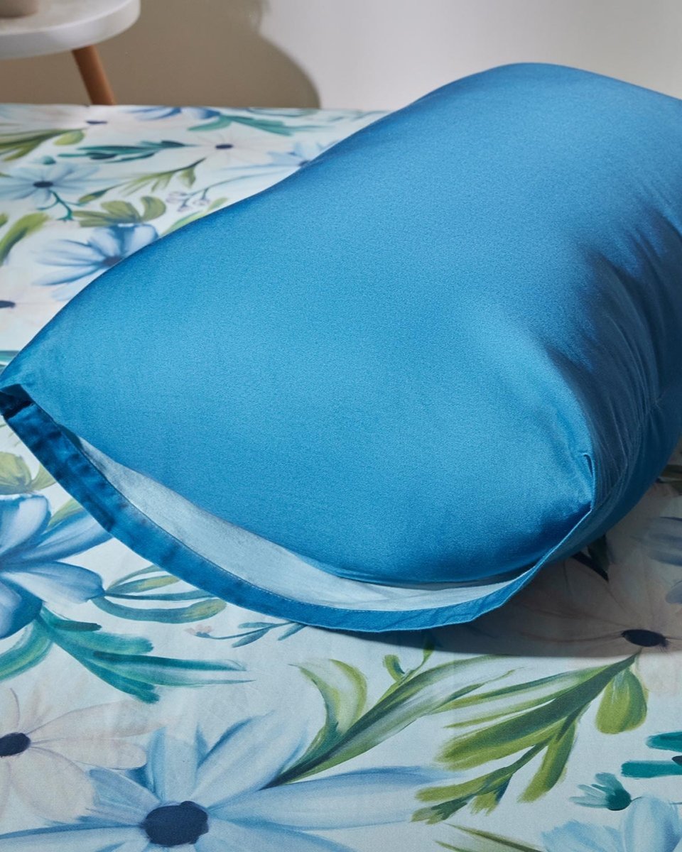 Flor Azul Cotton Bedsheet