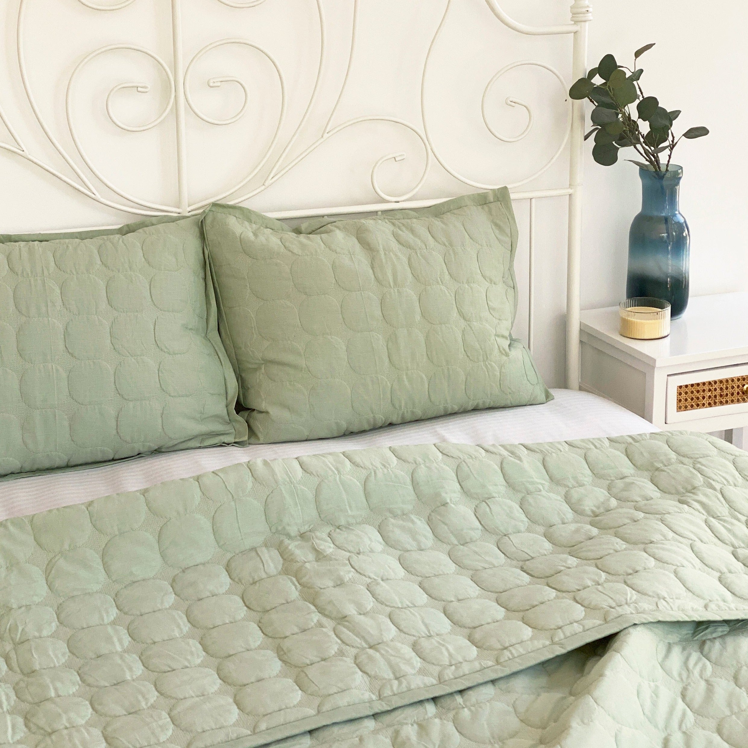 Zen Sage Quilted Bedding Set