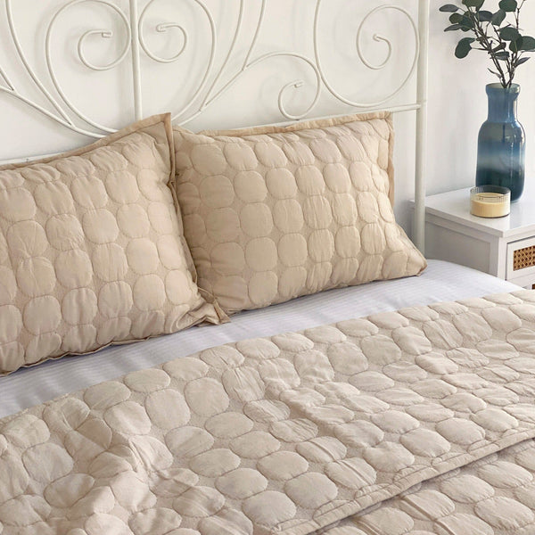 Zen Blush Quilted Bedding Set