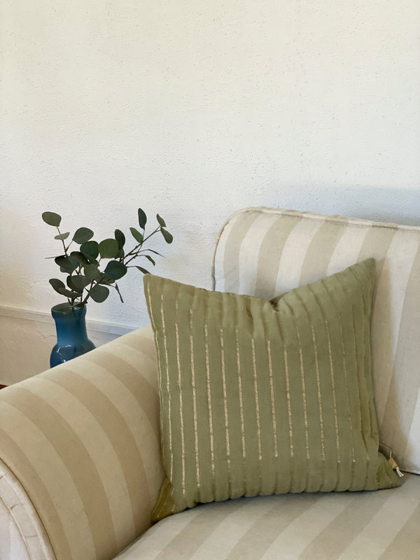 Eden Striped Fern Cushion Cover