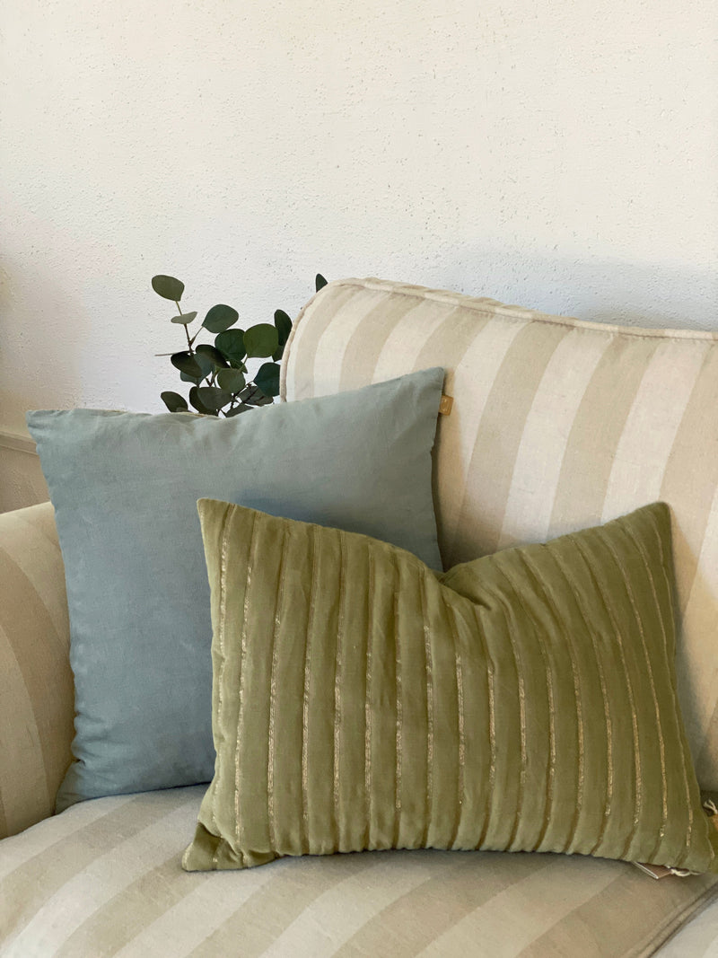 Eden Striped Fern Oblong Cushion Cover