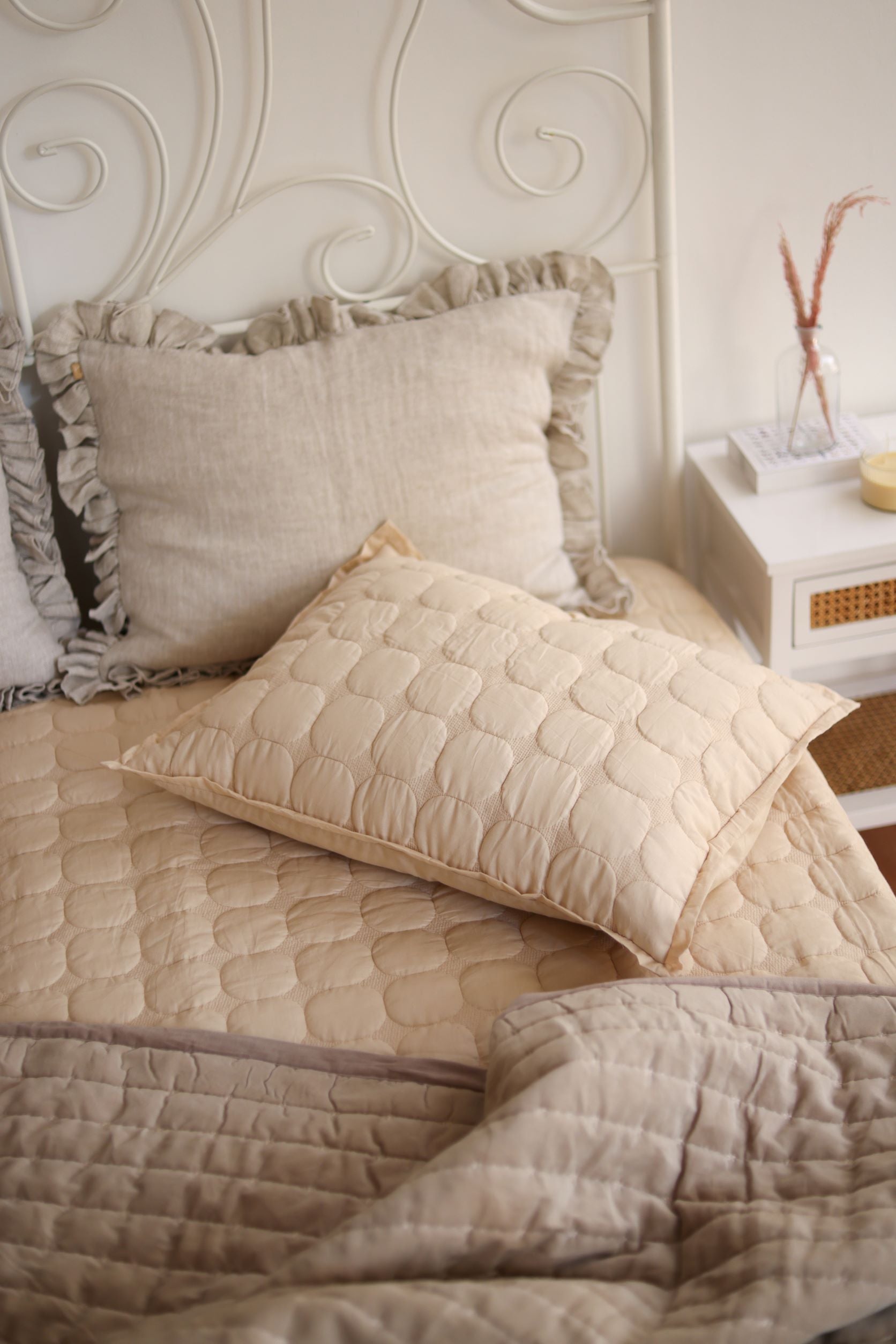 Zen Blush Quilted Bedding Set