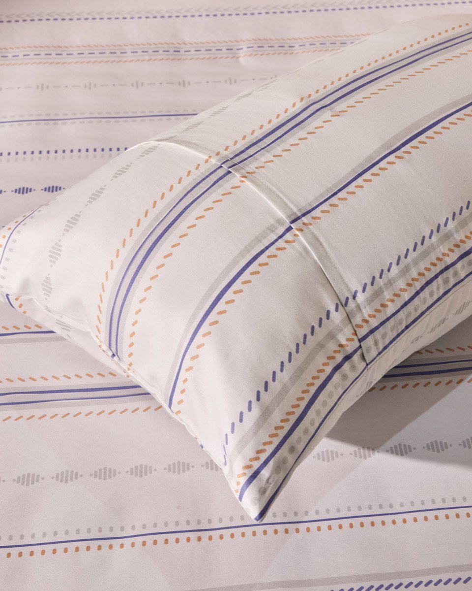 Linear Dunes Cotton Bedsheet Set