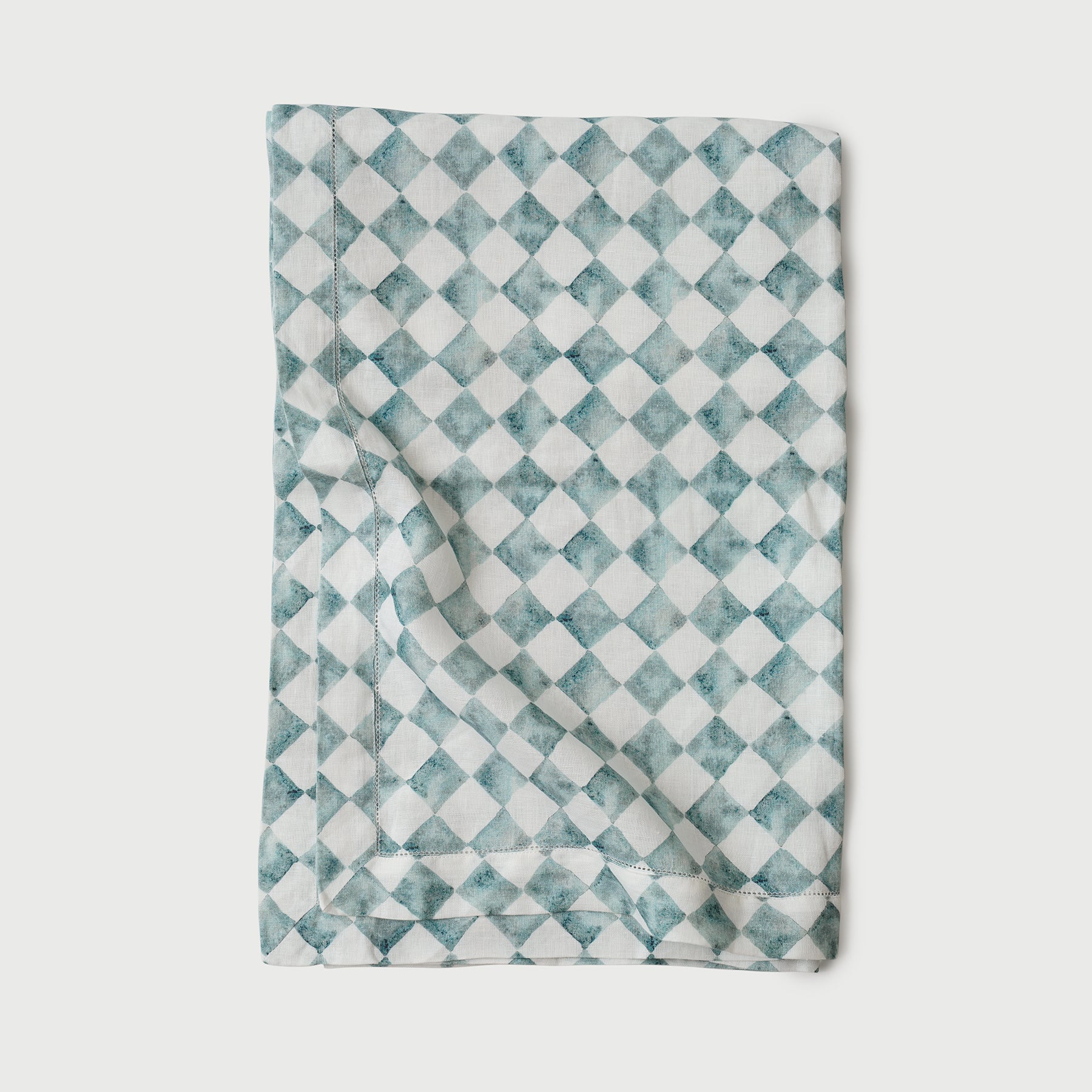 Checker Blue Table Cover