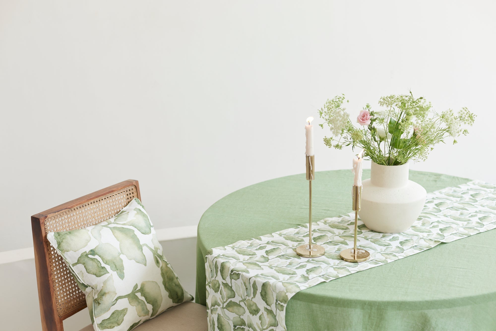 Cascade Green Table Runner