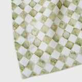 Checker Green Table Runner