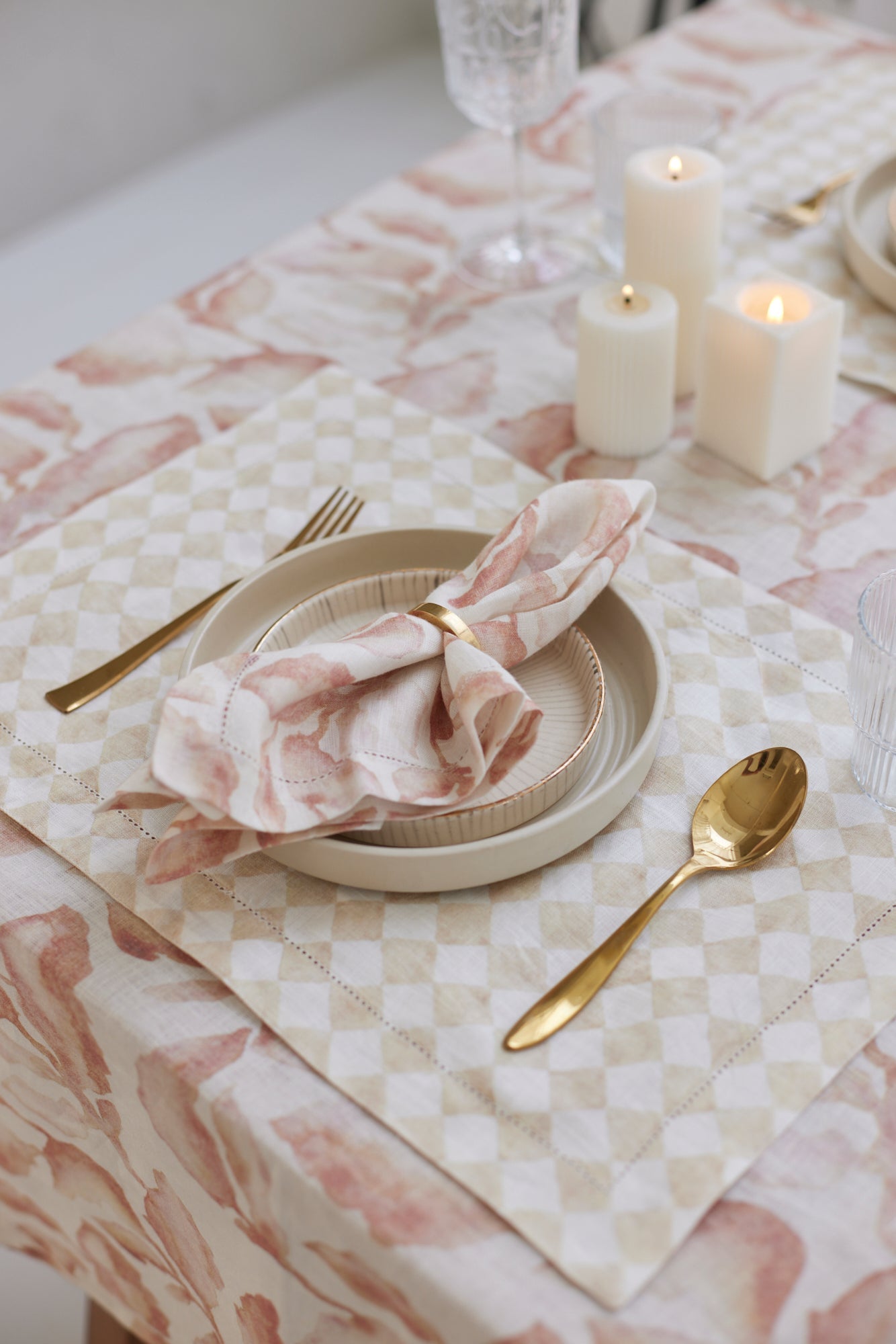 Cascade Blush Table Napkins | Set of 2