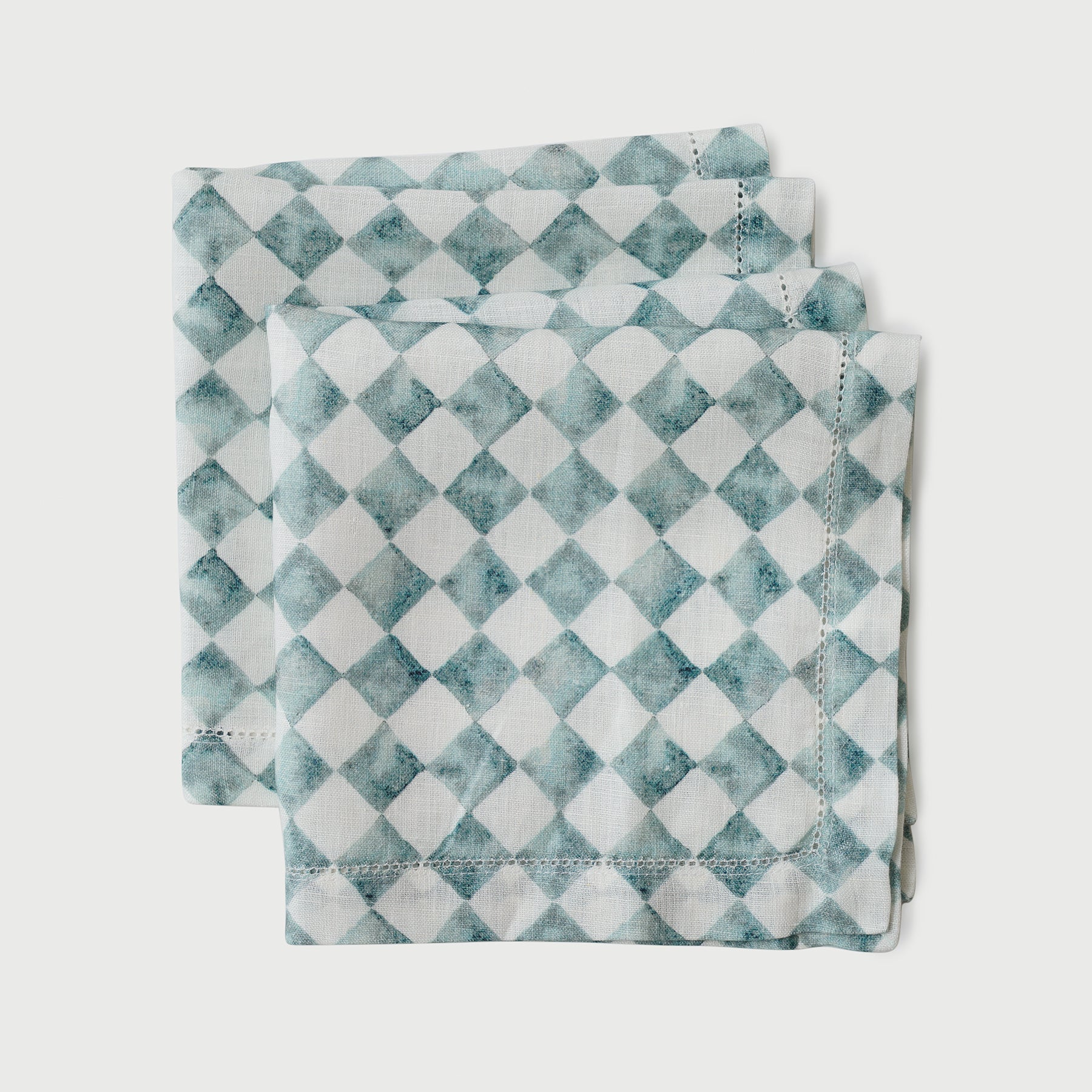 Checker Blue Table Napkins | Set of 2