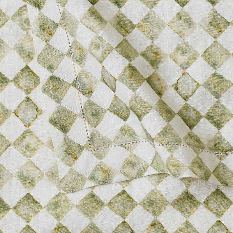 Checker Green Table Mats | Set of 2