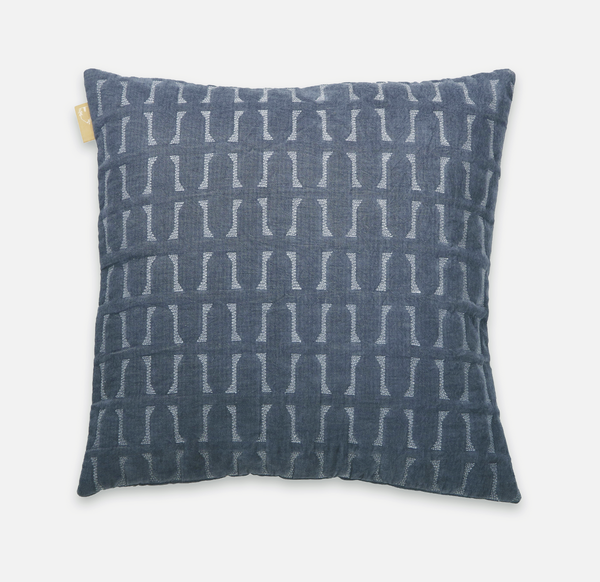 Twig Indigo Embroidered Cushion Cover