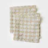 Checker Beige Table Napkins | Set of 2