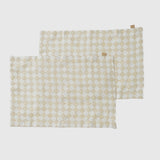 Checker Beige Table Mats | Set of 2