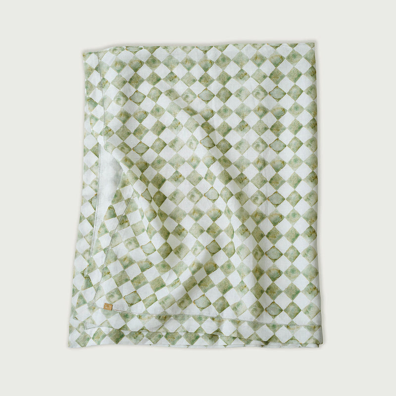 Checker Green Table Cover