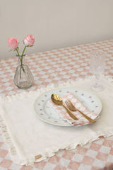 Checker Blush Table Cover