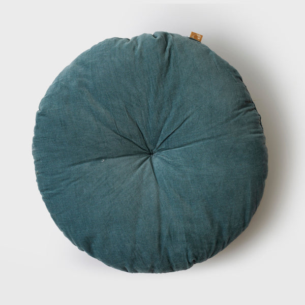 Cuddle Teal Round Cushion