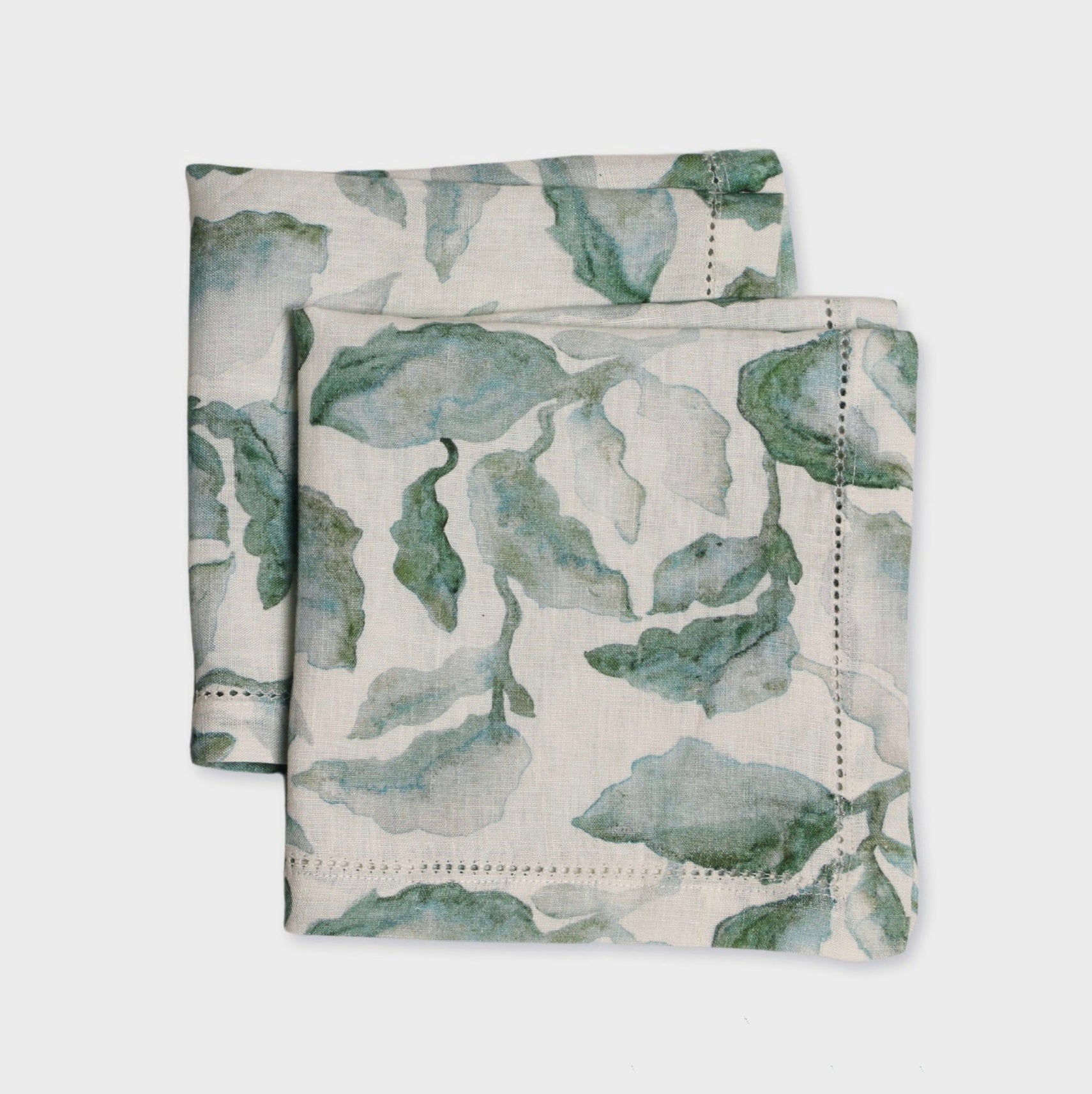 Cascade Teal Linen Table Napkins