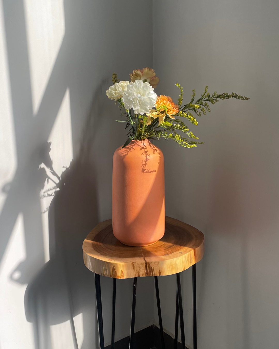 Peach Blossom Ceramic Vase